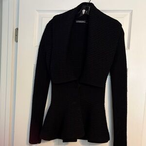 Alexander McQueen peplum rib knit sweater